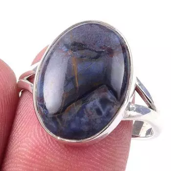 Natural Pietersite Gemstone Handmade 925 Solid Sterling Silver Ring S.9.5 C5T53