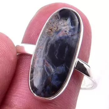 Natural Pietersite Gemstone Handmade 925 Solid Sterling Silver Ring Size 9 n5w22