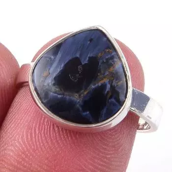 Natural Pietersite Gemstone Handmade 925 Solid Sterling Silver Ring Size 7 Z6t96
