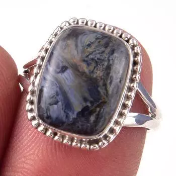 Natural Pietersite Gemstone Handmade 925 Solid Sterling Silver Ring Size 7 u4K02