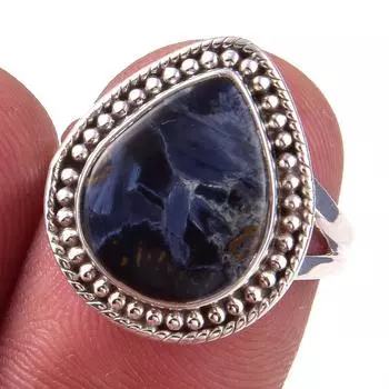 Natural Pietersite Gemstone Handmade 925 Solid Sterling Silver Ring Size 6 q3G24