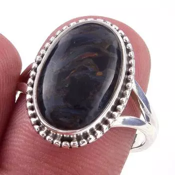 Natural Pietersite Gemstone Handmade 925 Solid Sterling Silver Ring Size 9 a6p15