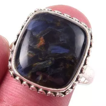 Natural Pietersite Gemstone Handmade 925 Solid Sterling Silver Ring Size 9 N0i03