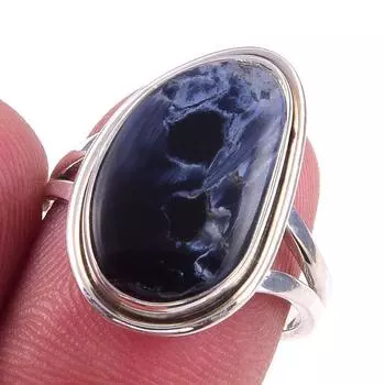 Natural Pietersite Gemstone Handmade 925 Solid Sterling Silver Ring Size 7 H1z84