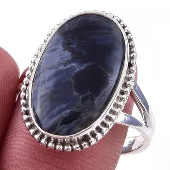 Natural Pietersite Gemstone Handmade 925 Solid Sterling Silver Ring S.9.5 l8A10