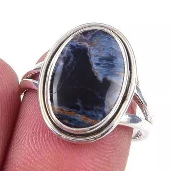 Natural Pietersite Gemstone Handmade 925 Solid Sterling Silver Ring Size 7 F7u69