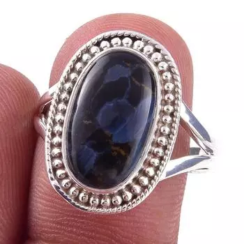 Natural Pietersite Gemstone Handmade 925 Solid Sterling Silver Ring Size 9 U8r21