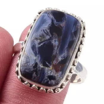 Natural Pietersite Gemstone Handmade 925 Solid Sterling Silver Ring Size 9 J2v10