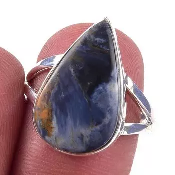 Natural Pietersite Gemstone Handmade 925 Solid Sterling Silver Ring Size 8 W4F81