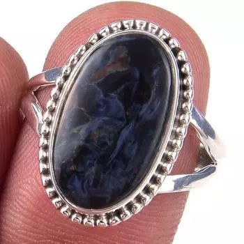 Natural Pietersite Gemstone Handmade 925 Solid Sterling Silver Ring Size 8 U9a48