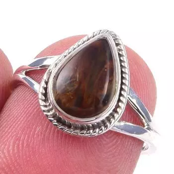 Natural Pietersite Gemstone Handmade 925 Solid Sterling Silver Ring Size 6 r7z04