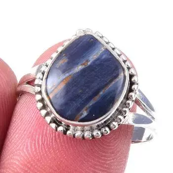 Natural Pietersite Gemstone Handmade 925 Solid Sterling Silver Ring Size 9 N7R98
