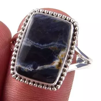 Natural Pietersite Gemstone Handmade 925 Solid Sterling Silver Ring Size 10 Y4a83
