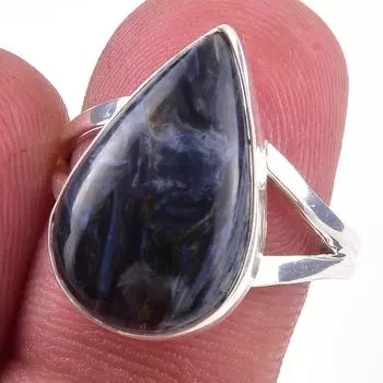 Natural Pietersite Gemstone Handmade 925 Solid Sterling Silver Ring Size 8 h9n77