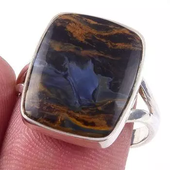 Natural Pietersite Gemstone Handmade 925 Solid Sterling Silver Ring Size 9 b3K91