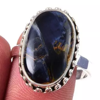 Natural Pietersite Gemstone Handmade 925 Solid Sterling Silver Ring Size 9 E9Z00