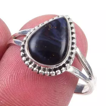 Natural Pietersite Gemstone Handmade 925 Solid Sterling Silver Ring Size 9 r2U21