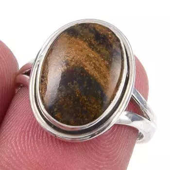 Natural Pietersite Gemstone Handmade 925 Solid Sterling Silver Ring Size 6 o2M48