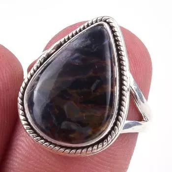 Natural Pietersite Gemstone Handmade 925 Solid Sterling Silver Ring Size 6 B2w22