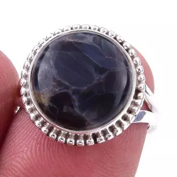 Natural Pietersite Gemstone Handmade 925 Solid Sterling Silver Ring S.6.5 T5H62