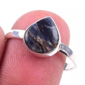 Natural Pietersite Gemstone Handmade 925 Solid Sterling Silver Ring Size 9 f6H50