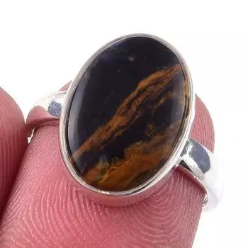 Natural Pietersite Gemstone Handmade 925 Solid Sterling Silver Ring Size 6 q1P91