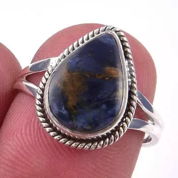 Natural Pietersite Gemstone Handmade 925 Solid Sterling Silver Ring Size 7 y1i46