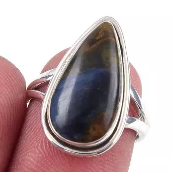 Natural Pietersite Gemstone Handmade 925 Solid Sterling Silver Ring Size 6 o8q28