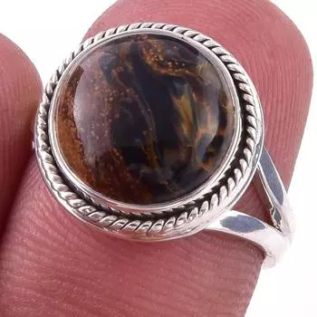 Natural Pietersite Gemstone Handmade 925 Solid Sterling Silver Ring Size 6 j8c93
