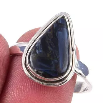 Natural Pietersite Gemstone Handmade 925 Solid Sterling Silver Ring Size 9 W0f80