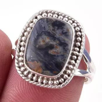 Natural Pietersite Gemstone Handmade 925 Solid Sterling Silver Ring Size 7 R7A37