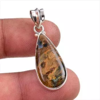 Natural Pietersite Gemstone Handmade 925 Solid Sterling Silver Pendant 1.5 N6b69