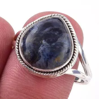 Natural Pietersite Gemstone Handmade 925 Solid Sterling Silver Ring Size 9 p6C16