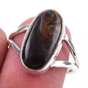Natural Pietersite Gemstone Handmade 925 Solid Sterling Silver Ring S.7.5 r3I45