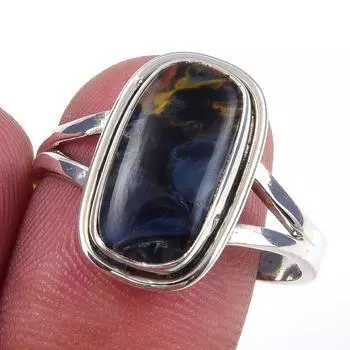 Natural Pietersite Gemstone Handmade 925 Solid Sterling Silver Ring Size 10 P9g67