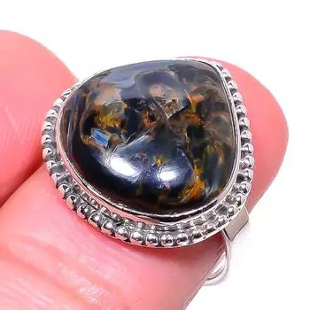 Natural Pietersite Gemstone Handmade 925 Solid Sterling Silver Ring Size 8 P6Y14