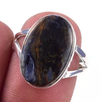 Natural Pietersite Gemstone Handmade 925 Solid Sterling Silver Ring Size 8 V5N92