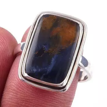Natural Pietersite Gemstone Handmade 925 Solid Sterling Silver Ring Size 8 m0g41