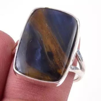 Natural Pietersite Gemstone Handmade 925 Solid Sterling Silver Ring Size 8 S7F21