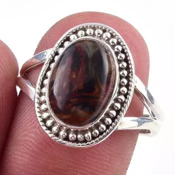 Natural Pietersite Gemstone Handmade 925 Solid Sterling Silver Ring Size 9 e4U77