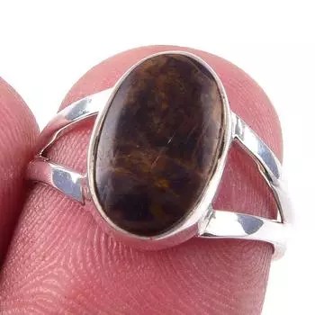 Natural Pietersite Gemstone Handmade 925 Solid Sterling Silver Ring Size 6 p1I60