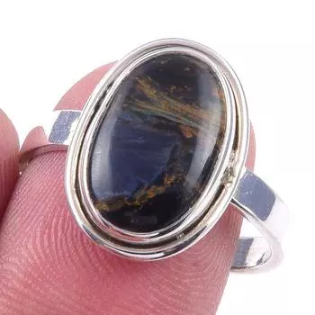 Natural Pietersite Gemstone Handmade 925 Solid Sterling Silver Ring Size 9 S4N40
