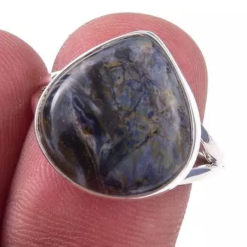 Natural Pietersite Gemstone Handmade 925 Solid Sterling Silver Ring Size 8 k6G45