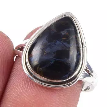 Natural Pietersite Gemstone Handmade 925 Solid Sterling Silver Ring Size 8 l4n85