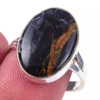 Natural Pietersite Gemstone Handmade 925 Solid Sterling Silver Ring Size 9 P2E06