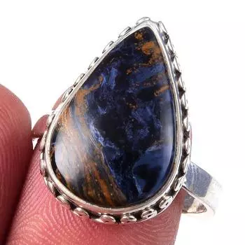 Natural Pietersite Gemstone Handmade 925 Solid Sterling Silver Ring Size 9 z7k17