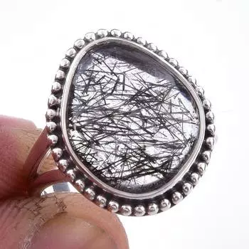 Natural Pietersite Gemstone Handmade 925 Solid Sterling Silver Ring Size 6 p0K22
