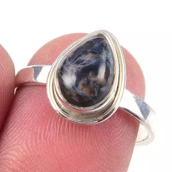 Natural Pietersite Gemstone Handmade 925 Solid Sterling Silver Ring Size 7 a8z62