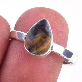 Natural Pietersite Gemstone Handmade 925 Solid Sterling Silver Ring Size 9 R5z08