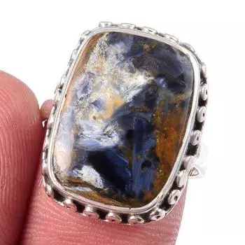 Natural Pietersite Gemstone Handmade 925 Solid Sterling Silver Ring Size 7 e3j23
